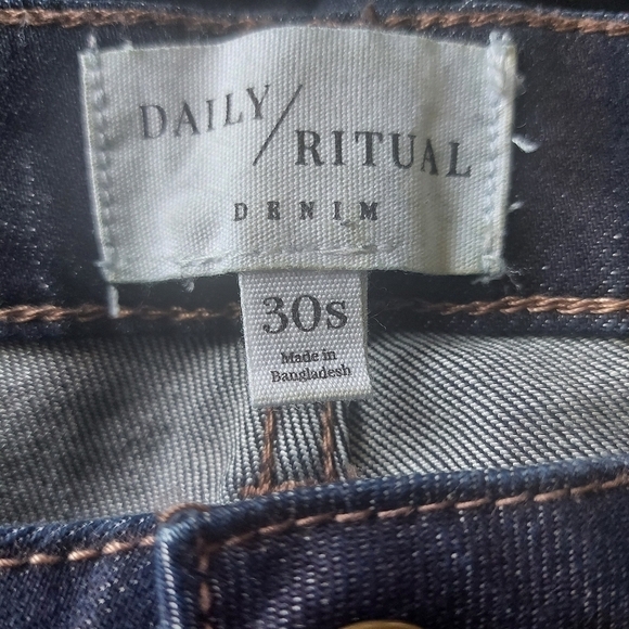 Daily Ritual Dark Wash High Rise Skinny Jeans Size 30Short NWOT - Picture 5 of 9